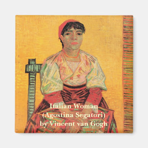 Porträtt av italiensk kvinna av Vincent van Gogh Magnet