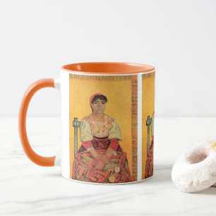 Porträtt av italiensk kvinna av Vincent van Gogh Mugg