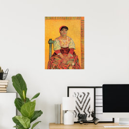Porträtt av italiensk kvinna av Vincent van Gogh Poster