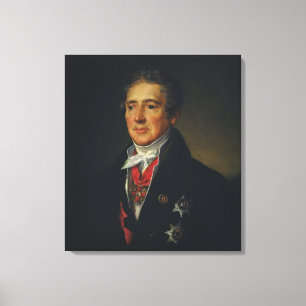Porträtt av Ivan Dmitriev, 1835 Canvastryck