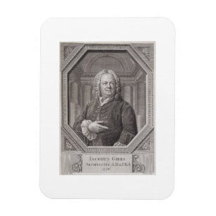 Porträtt av James Gibbs (1682-1754) från Magnet