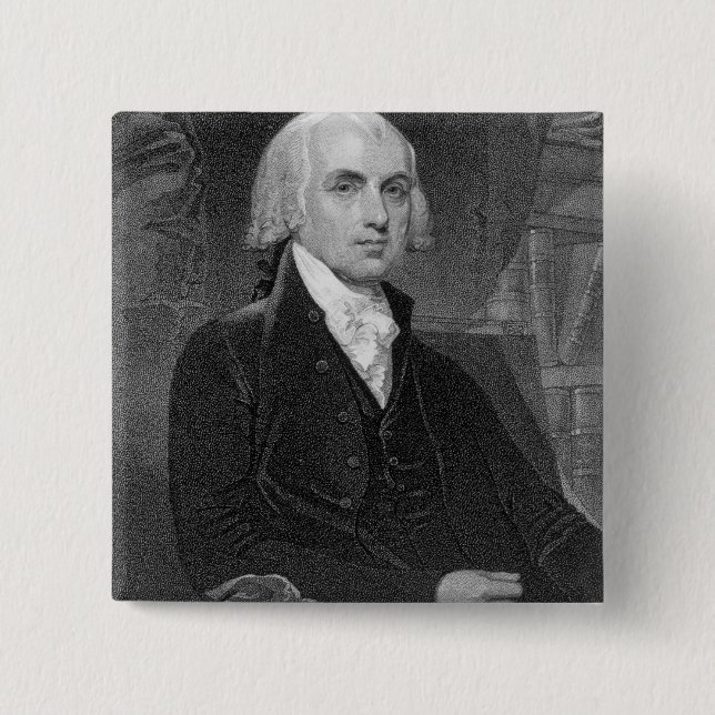 Porträtt av James Madison som inristas av William Knapp (Framsida)