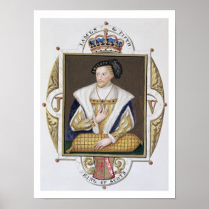 Porträtt av James V (1512-42) kung av Skottland Poster