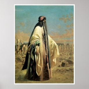 Porträtt av Jane Digby el Mezrab (palmyraen) 1859 Poster