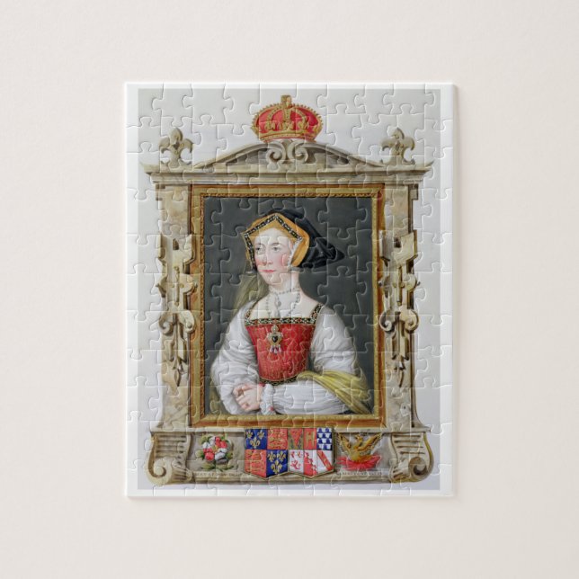 Porträtt av Jane Seymour (c.1509-37) den 3rd Pussel (Vertikal)