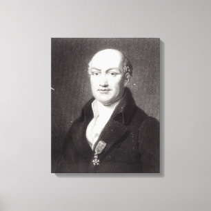 Porträtt av Jean Baptiste Joseph Delambre Canvastryck