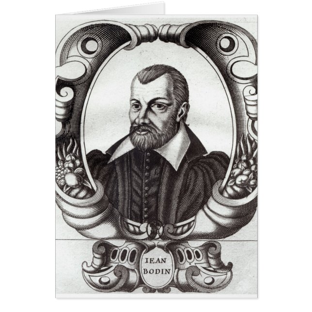 Porträtt av Jean Bodin Hälsningskort (Framsidan)
