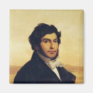 Porträtt av Jean-Francois Champollion 1831 Magnet