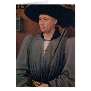 Porträtt av Jean Lefevre de Sanktt-Remy Hälsningskort