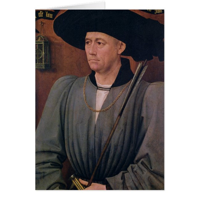 Porträtt av Jean Lefevre de Sanktt-Remy Hälsningskort (Framsidan)