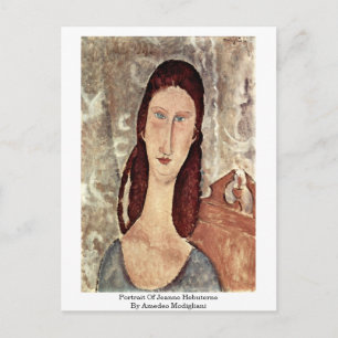 Porträtt av Jeanne Hebuterne från Amedeo Modiglian Vykort