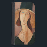 Porträtt av Jeanne Hebuterne i en stor hatt Plånboksfodral<br><div class="desc">Bildsamlingsnummer:  XIR82985 Porträtt av Jeanne Hebuterne i stor hatt,  c.1918-19 (olja på arbetsyta). Modigliani,  Amedeo (1884-1920),  olja på canvas. Den privata samlingen Giraudon.  20:e</div>