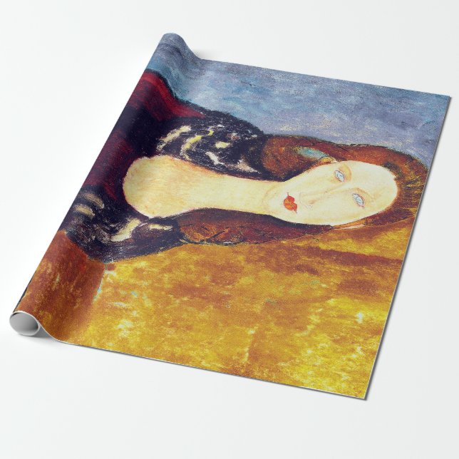 Porträtt av Jeanne Hebuterne, Modigliani Presentpapper (Utrullad)