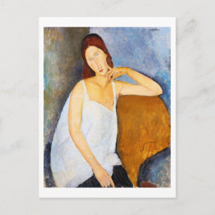 Porträtt av Jeanne Hebuterne, Modigliani Vykort