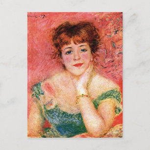 Porträtt av Jeanne Samary av Pierre Renoir Vykort