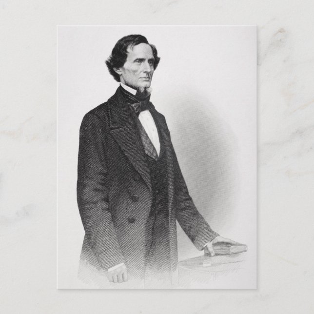 Porträtt av Jefferson Davis Vykort (Framsida)