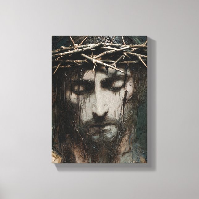 Porträtt av Jesus Kristus (#1) Canvastryck (Framsida)