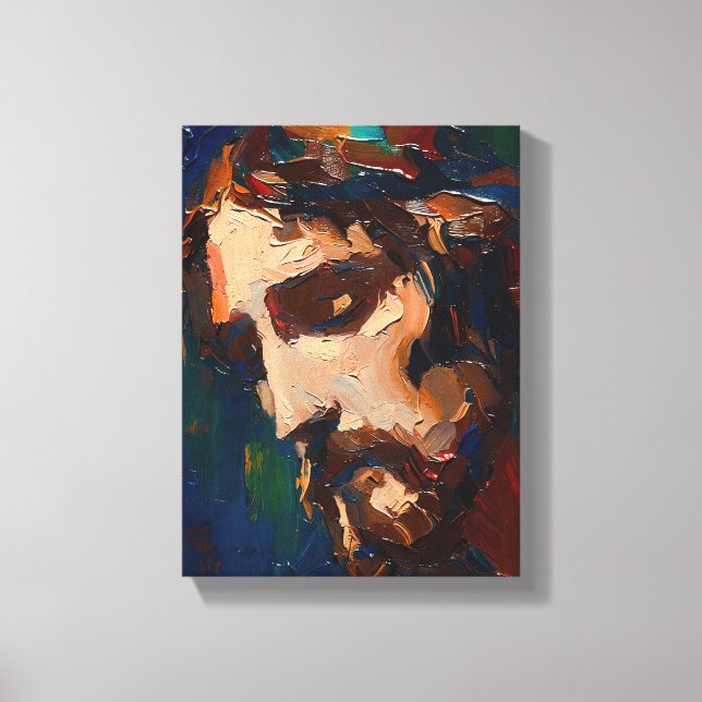 Porträtt av Jesus Kristus (#2) Canvastryck (Framsida)
