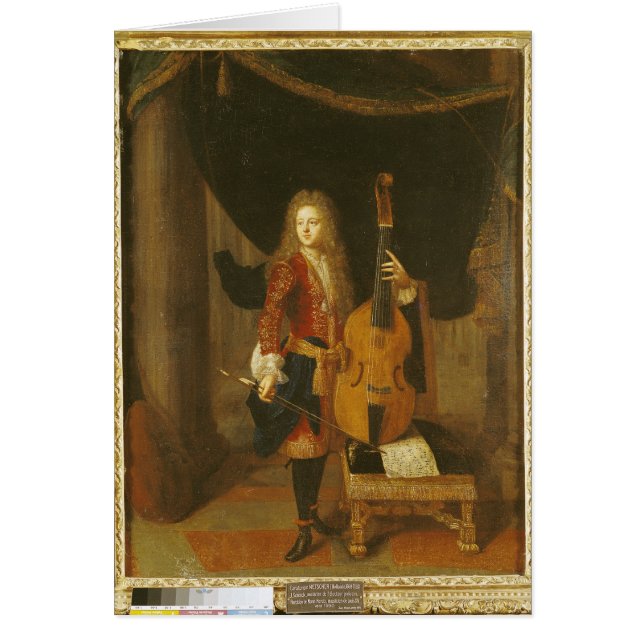 Porträtt av Johann Schenck Hälsningskort (Framsidan)