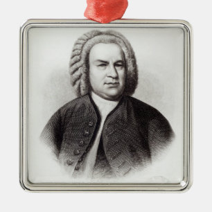Porträtt av Johann Sebastian Bach Julgransprydnad Metall