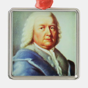 Porträtt av Johann Sebastian Bach Julgransprydnad Metall