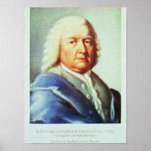 Porträtt av Johann Sebastian Bach Poster