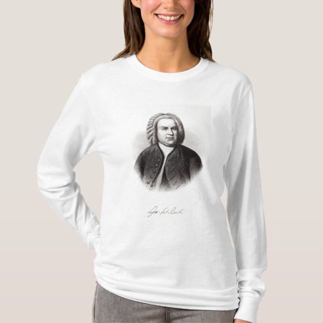 Porträtt av Johann Sebastian Bach T Shirt (Framsida)
