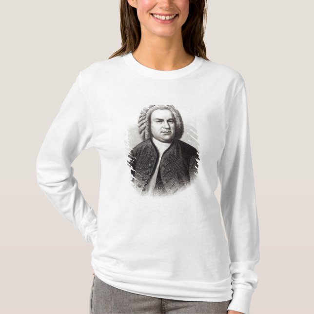 Porträtt av Johann Sebastian Bach Tee Shirt (Framsida)