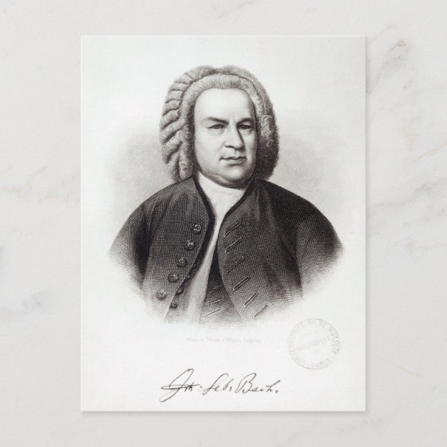 Porträtt av Johann Sebastian Bach Vykort (Framsida)
