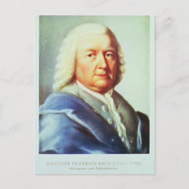 Porträtt av Johann Sebastian Bach Vykort (Framsida)