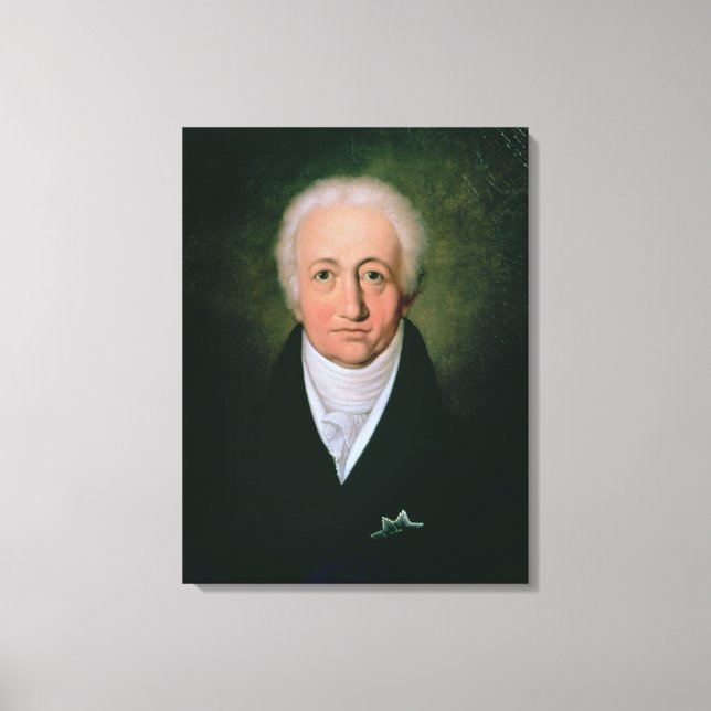 Porträtt av Johann Wolfgang von Goethe , 1818 Canvastryck (Framsida)
