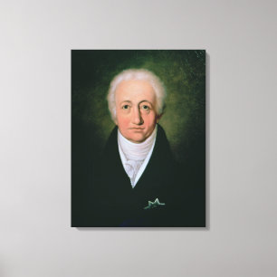 Porträtt av Johann Wolfgang von Goethe , 1818 Canvastryck