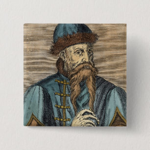 Porträtt av Johannes Gutenberg 2 Knapp