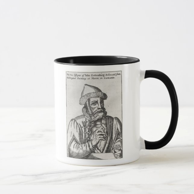 Porträtt av Johannes Gutenberg Mugg (Höger)