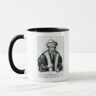 Porträtt av Johannes Gutenberg Mugg