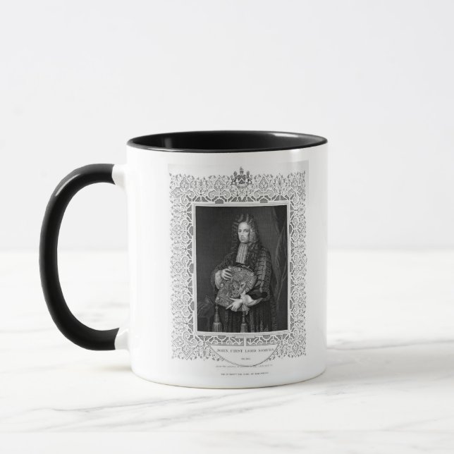 Porträtt av John, 1st Lord Somers Mugg (Vänster)