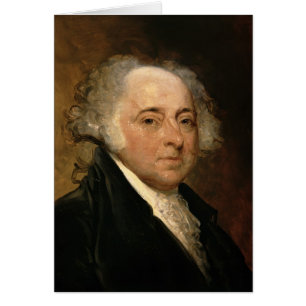 Porträtt av John Adams Hälsningskort