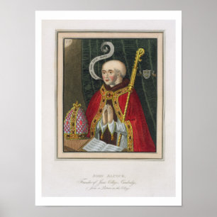 Porträtt av John Alcock (C. 1430-1500), grundare Poster