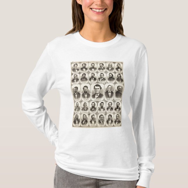 Porträtt av John C Hall och Prof JW Bradshaw T Shirt (Framsida)