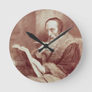 Porträtt av John Calvin (1509-1564) (gravyr) Rund Klocka