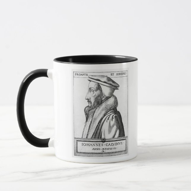 Porträtt av John Calvin åldrades 53, 1564 Mugg (Vänster)