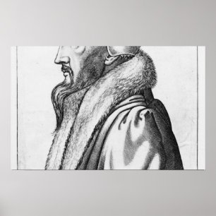Porträtt av John Calvin åldrades 53, 1564 Poster
