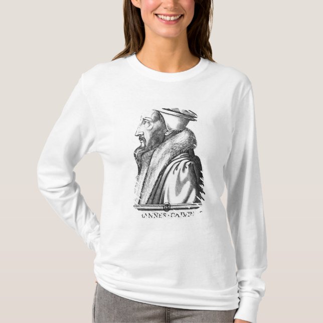 Porträtt av John Calvin åldrades 53, 1564 Tee Shirt (Framsida)