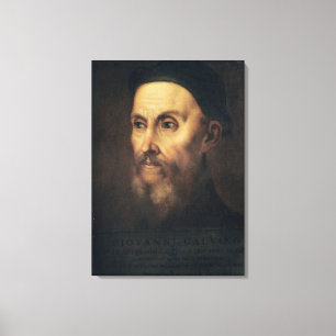 Porträtt av John Calvin Canvastryck