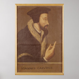 Porträtt av John Calvin Poster