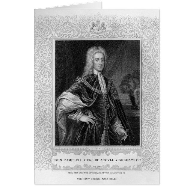 Porträtt av John Campbell Hälsningskort (Framsidan)