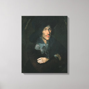 Porträtt av John Donne, c.1595 Canvastryck