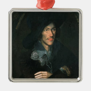 Porträtt av John Donne, c.1595 Julgransprydnad Metall