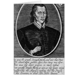 Porträtt av John Donne Hälsningskort
