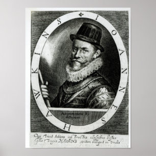 Porträtt av John Hawkins Poster